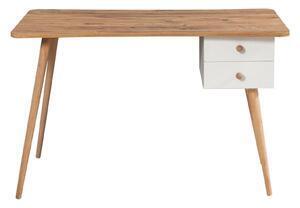 Birou albina, pin stejar - alb, 120 x 77 x 60 cm