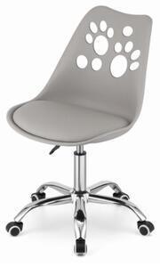 Scaun de birou gri, stil scandinav paw basic