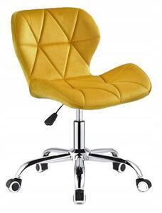Scaun de birou din catifea yellow