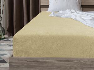 Cearsaf frotir cu elastic exclusive 180 x 200 cm crem