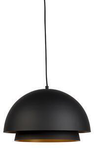 Favi Lampă suspendată scandinavă neagră cu 2 straturi aurii - claudius Ofertă