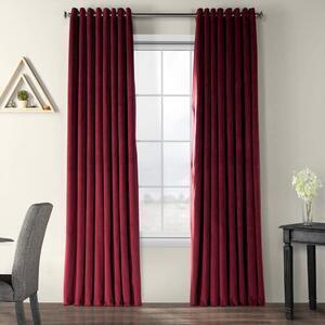 Draperie din catifea cu inele, madison, densitate 700 g/ml, burgundy, 1 buc