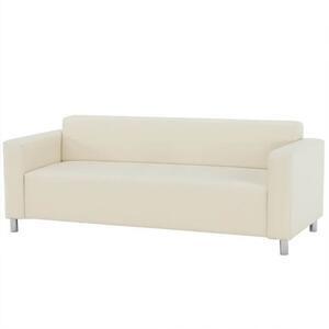 Favi Canapea homker, piele ecologică bej, 205x63x78 cm, fixa, 3 locuri Ofertă