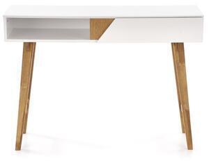 Favi Birou consola kn-1 stejar natur - alb 110 x 35 x 80cm Ofertă