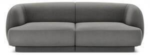 Favi Canapea modulara miley cu 2 locuri si tapiterie din catifea, gri deschis Ofertă