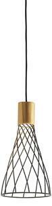 Favi Pendul scandinav negru hank cu abajur din metal si lemn 1x40w gu10 Ofertă