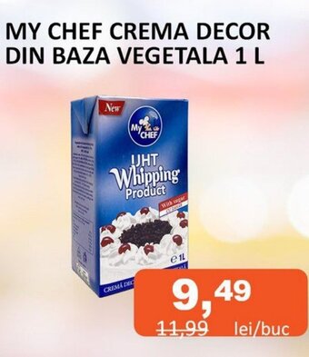 Unicarm MY CHEF CREMA DECOR DIN BAZA VEGETALA 1L Ofertă