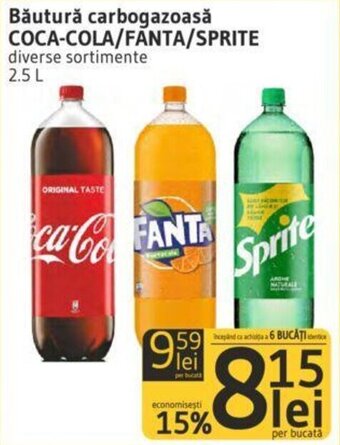Supeco Băutură carbogazoasă COCA-COLA/FANTA/SPRITE diverse sortimente Ofertă