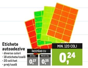 Metro Etichete autoadezive Ofertă