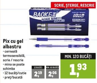 Metro Pix cu gel albastru Ofertă
