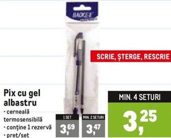 Metro Pix cu gel albastru Ofertă