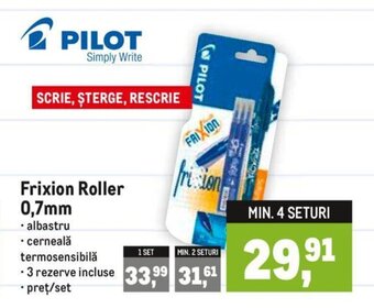 Metro Frixion Roller 0,7mm Ofertă