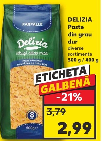 Kaufland DELIZIA Paste din grau dur Ofertă