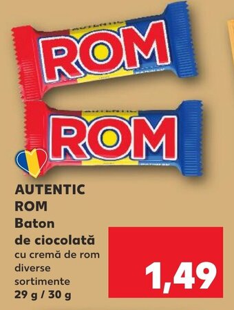 Kaufland AUTENTIC ROM Baton de ciocolată Ofertă