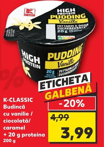 Kaufland K-CLASSIC Budincă cu vanilie / ciocolată/ caramel Ofertă