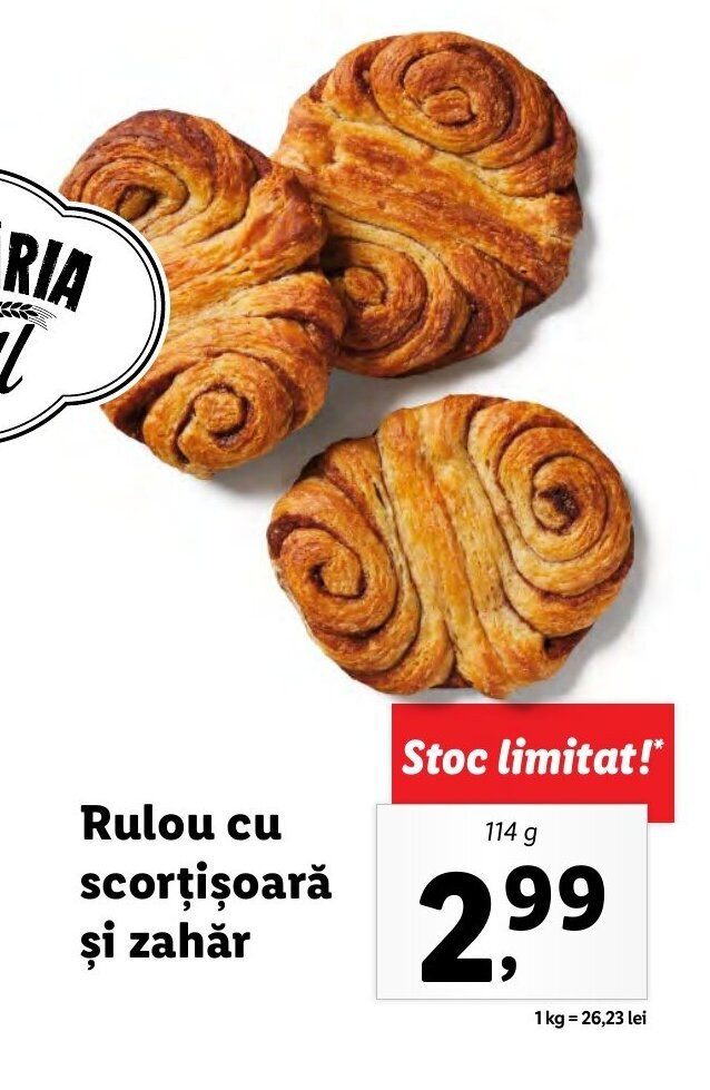 Lidl Rulou cu scorţişoară şi zahăr Ofertă