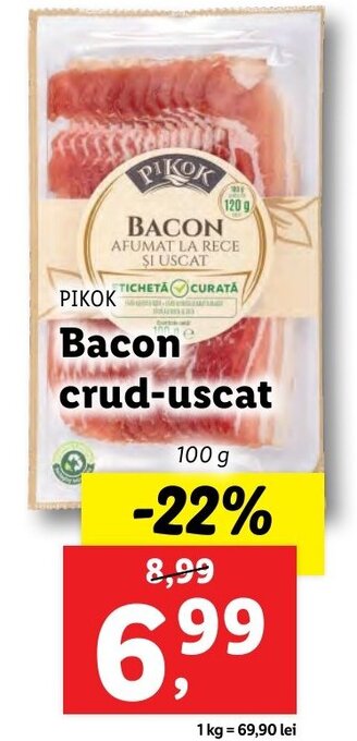 Lidl Bacon crud-uscat Ofertă