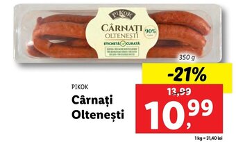 Lidl Cârnaţi Olteneşti 10,⁹⁹ Ofertă