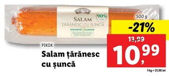 Lidl Salam țărănesc cu şuncă Ofertă