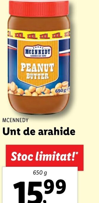 Lidl Unt de arahide Ofertă