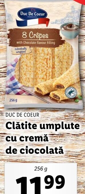 Lidl Clătite umplute cu cremă de ciocolată Ofertă