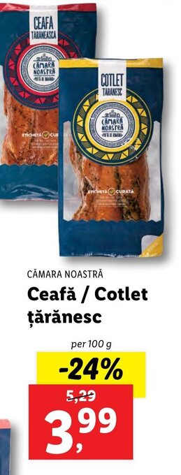Lidl Ceafă / Cotlet ţărănesc Ofertă