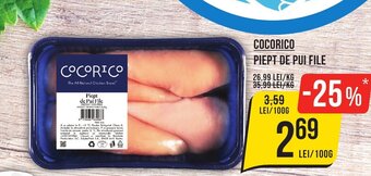 Mega Image COCORICO PIEPT DE PUI FILE Ofertă