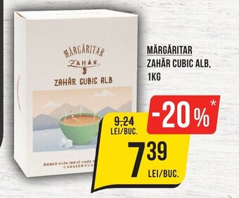 Mega Image MARGARITAR ZAHĂR ZAHAR CUBIC ALB 1KG Ofertă