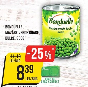 Mega Image BONDUELLE MAZĂRE VERDE BOABE, DULCE, 800G Ofertă