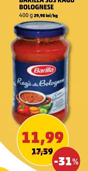 Penny BARILLA SOS RAGU BOLOGNESE Ofertă