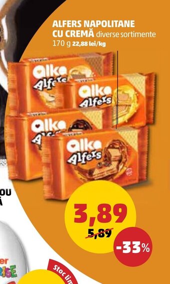 ALFERS NAPOLITANE CU CREMĂ