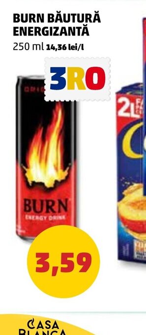 Penny BURN BĂUTURĂ ENERGIZANTĂ Ofertă