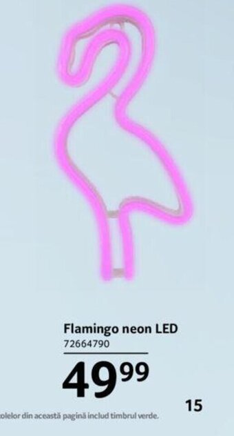Flamingo neon LED