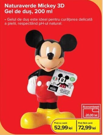 Naturaverde Mickey 3D Gel de duş, 200 ml