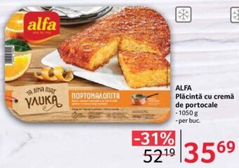 Selgros ALFA Plăcintă cu cremă de portocale Ofertă