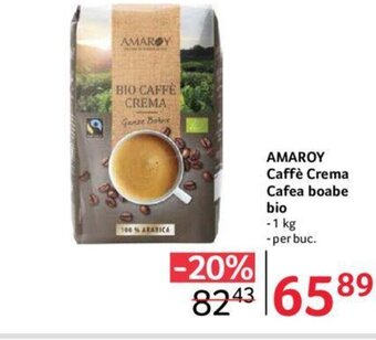 Selgros AMAROY Caffè Crema Cafea boabe bio Ofertă