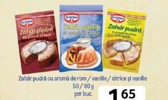 Selgros Zahăr pudră cu aromă de rom/vanilie/citrice şi vanilie 50/80 g per buc. Ofertă