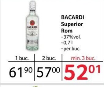 Selgros BACARDI Superior Rom Ofertă