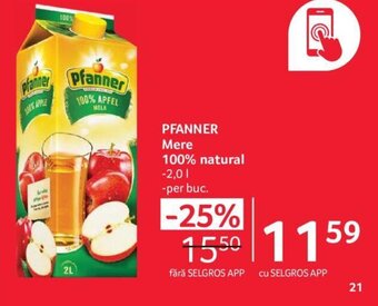 PFANNER Mere 100% natural
