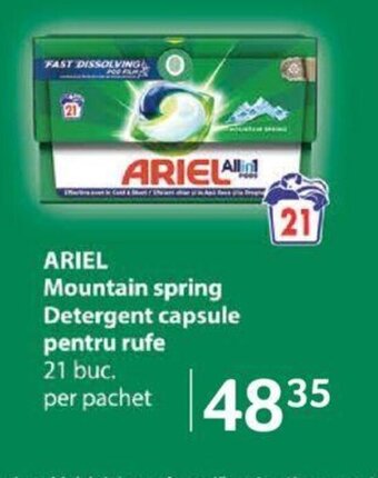 Selgros ARIEL Mountain spring Detergent capsule pentru rufe Ofertă