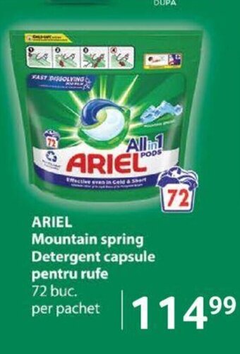 Selgros ARIEL Mountain spring Detergent capsule pentru rufe Ofertă