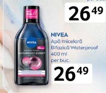 Selgros NIVEA Apă micelară Bifazică Waterproof WATERPROOF EXPERT 400 ml Ofertă