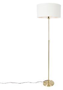 Lampa de podea reglabila aurie cu abajur alb 50 cm - parte