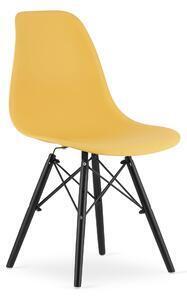 Scaun mustar york osaka cu picioare negre