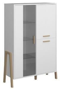 Favi Vitrina belle, lemn alb, 102.5x41x152.5 cm Ofertă