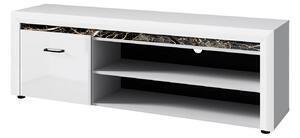 Favi Comoda tv whiteblack, alb, mdf, cu o usa, 166.6x40.3x55.2 cm Ofertă
