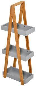 Favi Raft pentru baie kleankin din mdf si bambus, pentru depozitare 30x18x81cm, gri | aosom ro Ofertă