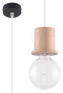 Favi Lustră pe cablu milo 1xe27/60w/230v natural lemn Ofertă