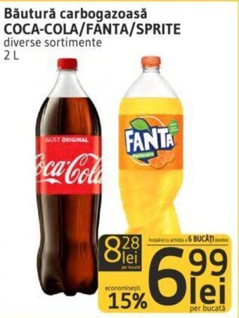 Supeco Băutură carbogazoasă COCA-COLA/FANTA/SPRITE 2L Ofertă