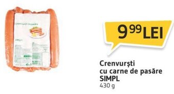 Supeco Crenvurşti cu carne de pasăre SIMPL 430 g Ofertă